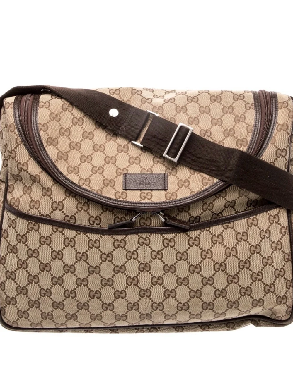 Gucci Brown/Tan GG Supreme Diaper Bag